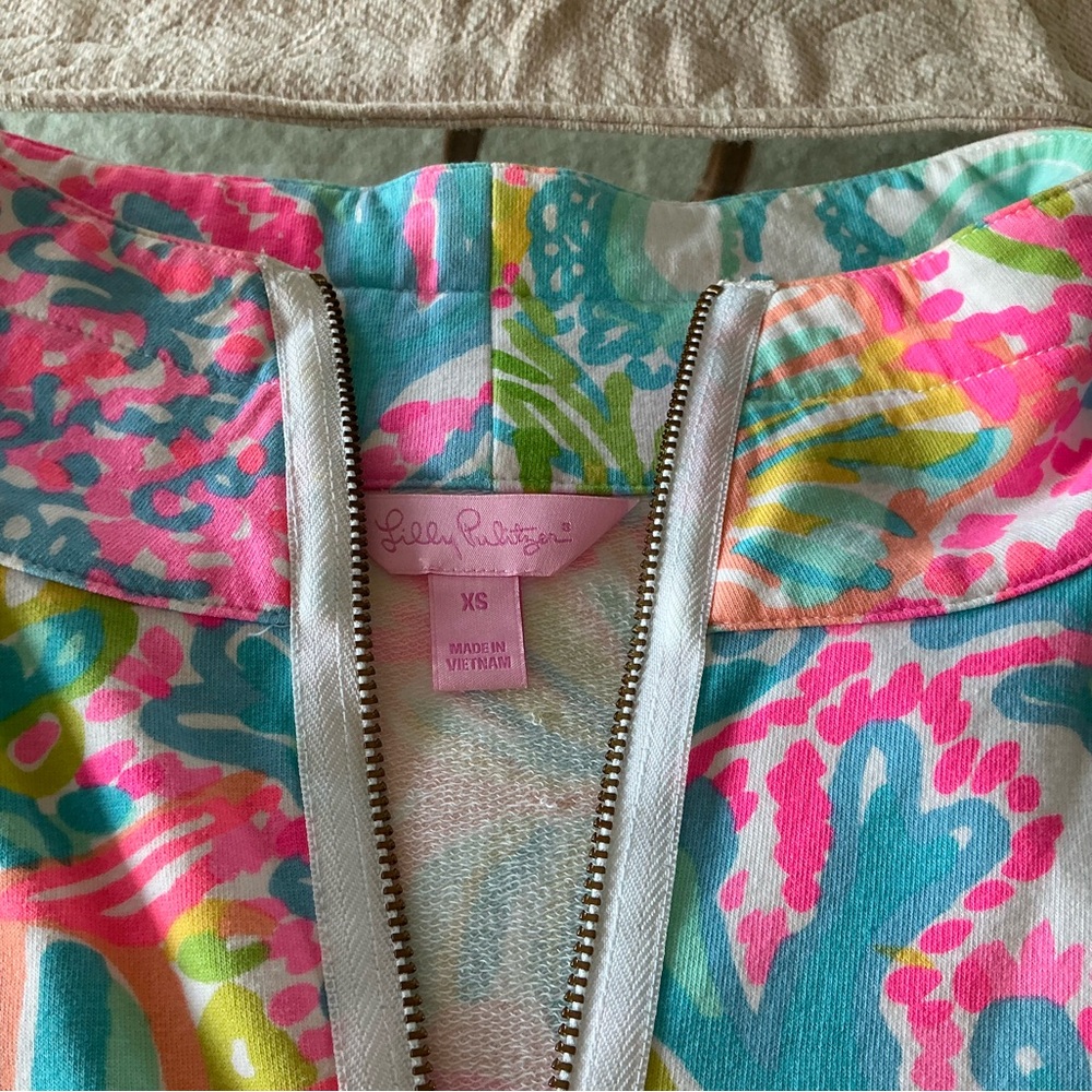 💥Lilly Pulitzer NEW LOVERS CORAL Skipper Popover - Picture 7 of 10